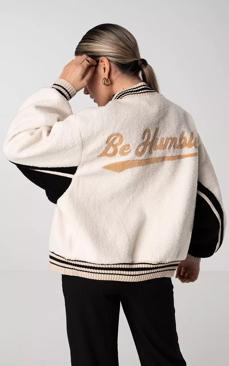 Cream teddy bomber outlet jacket