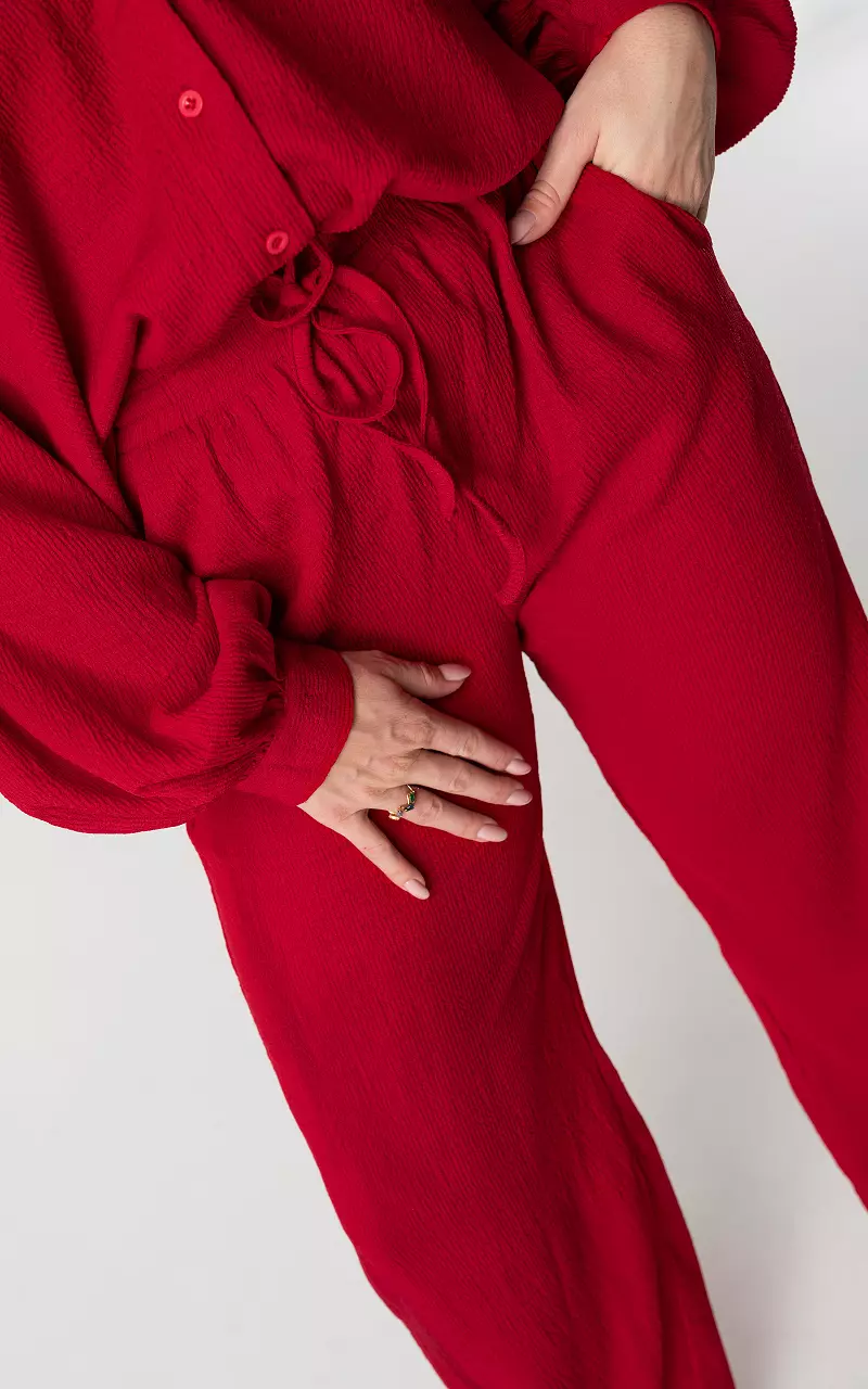 Wide leg pants Red