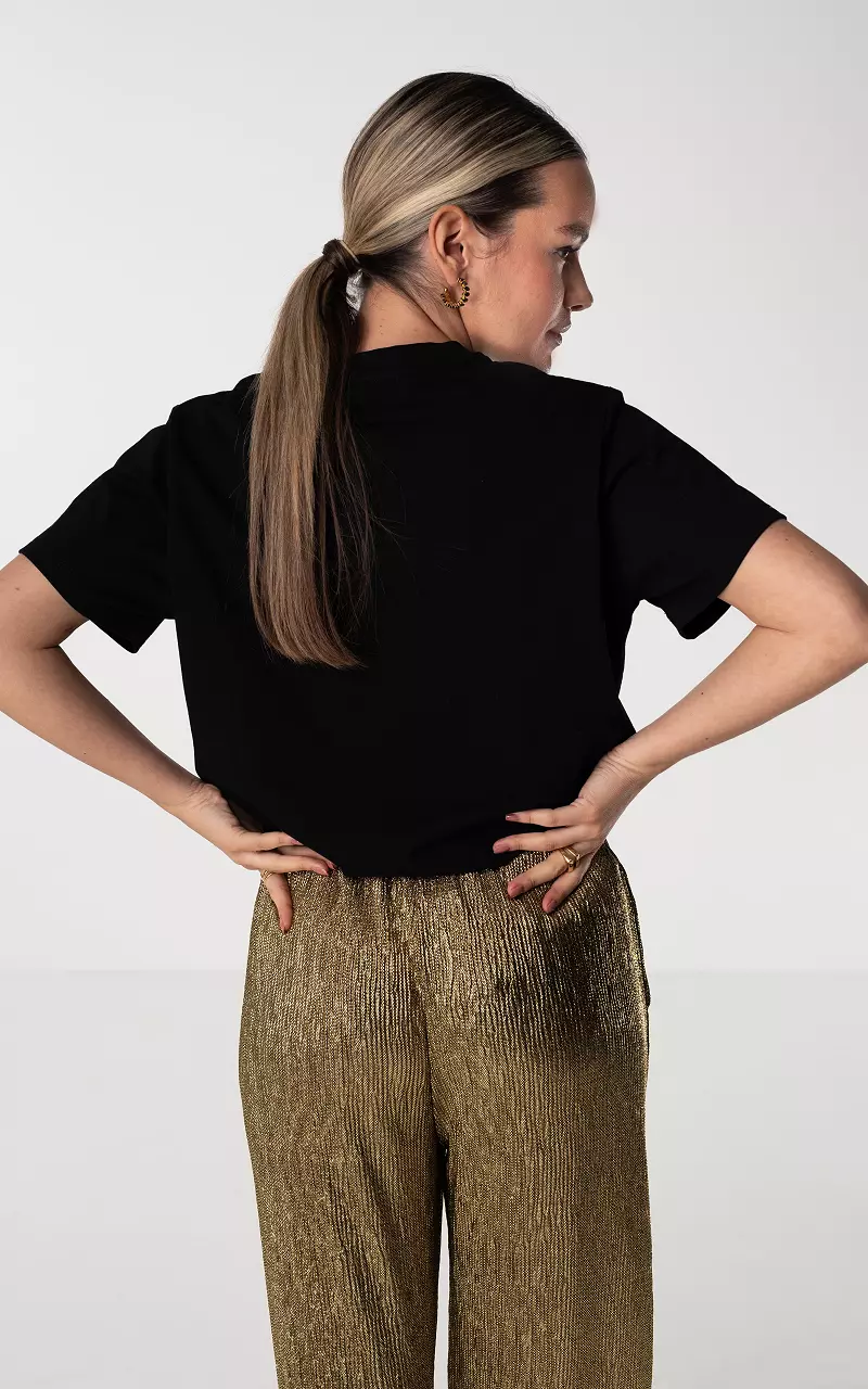 Shirt mit Stickerei Schwarz