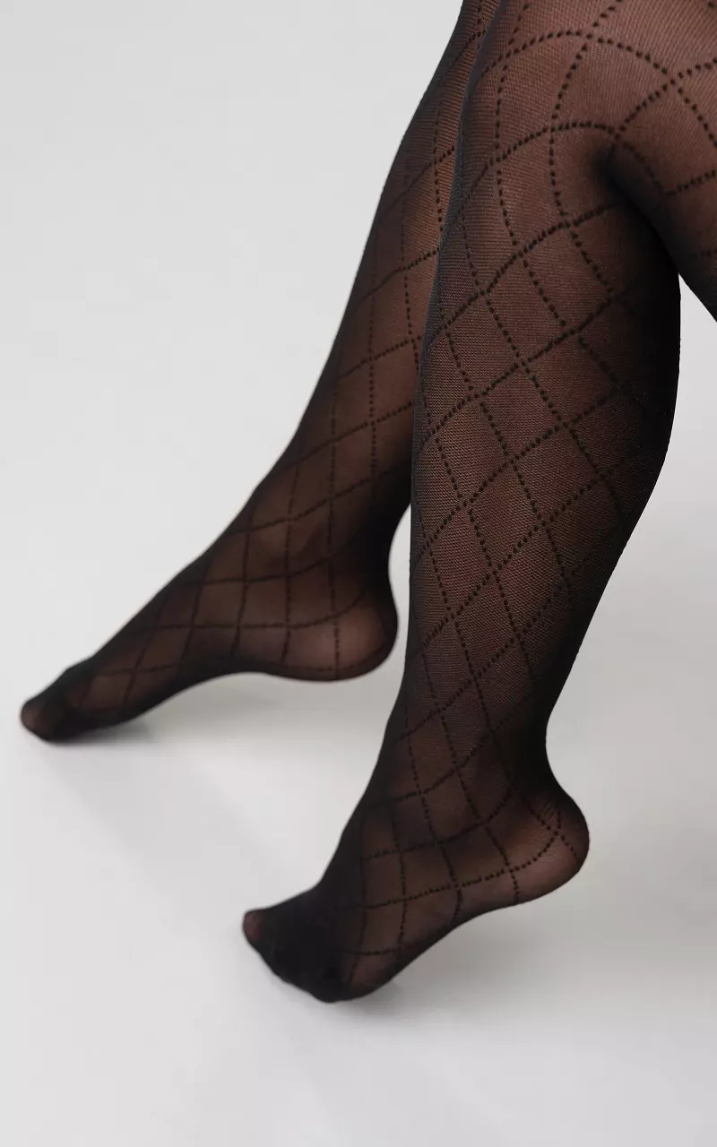 Tights with pattern - Black, Guts & Gusto