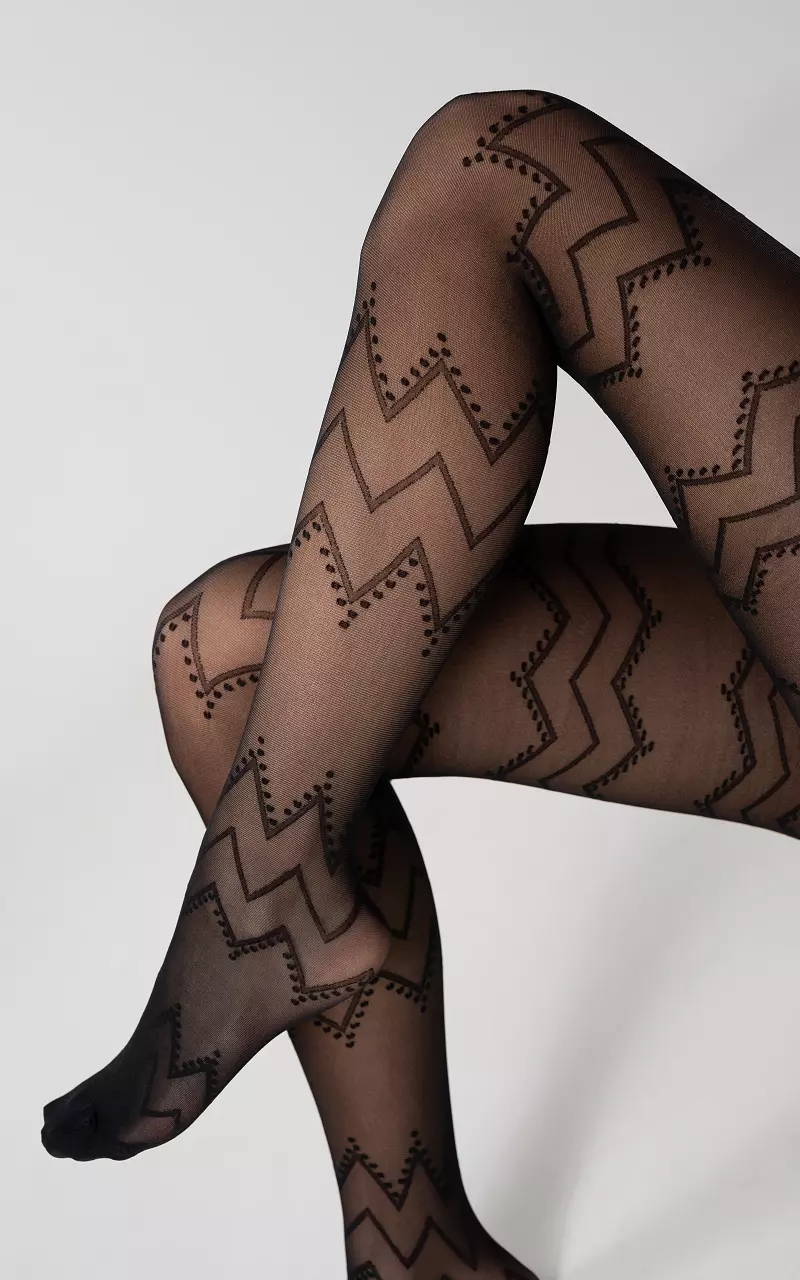 Panty with pattern Black