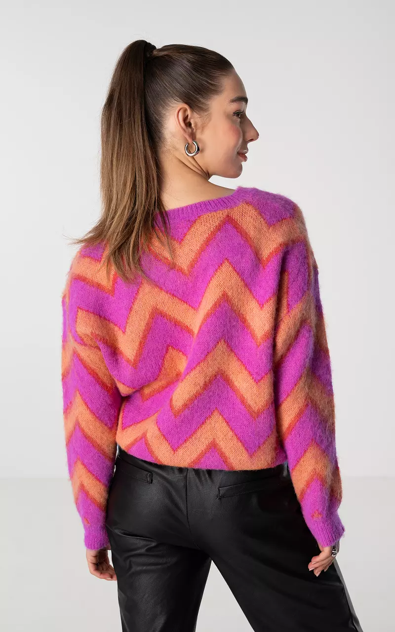 Purple and hot sale orange sweater