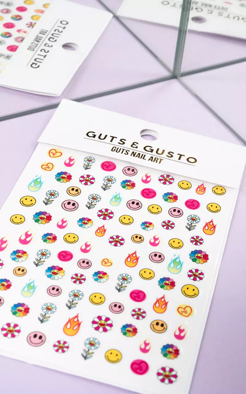 Nail stickers smiley Multicolor