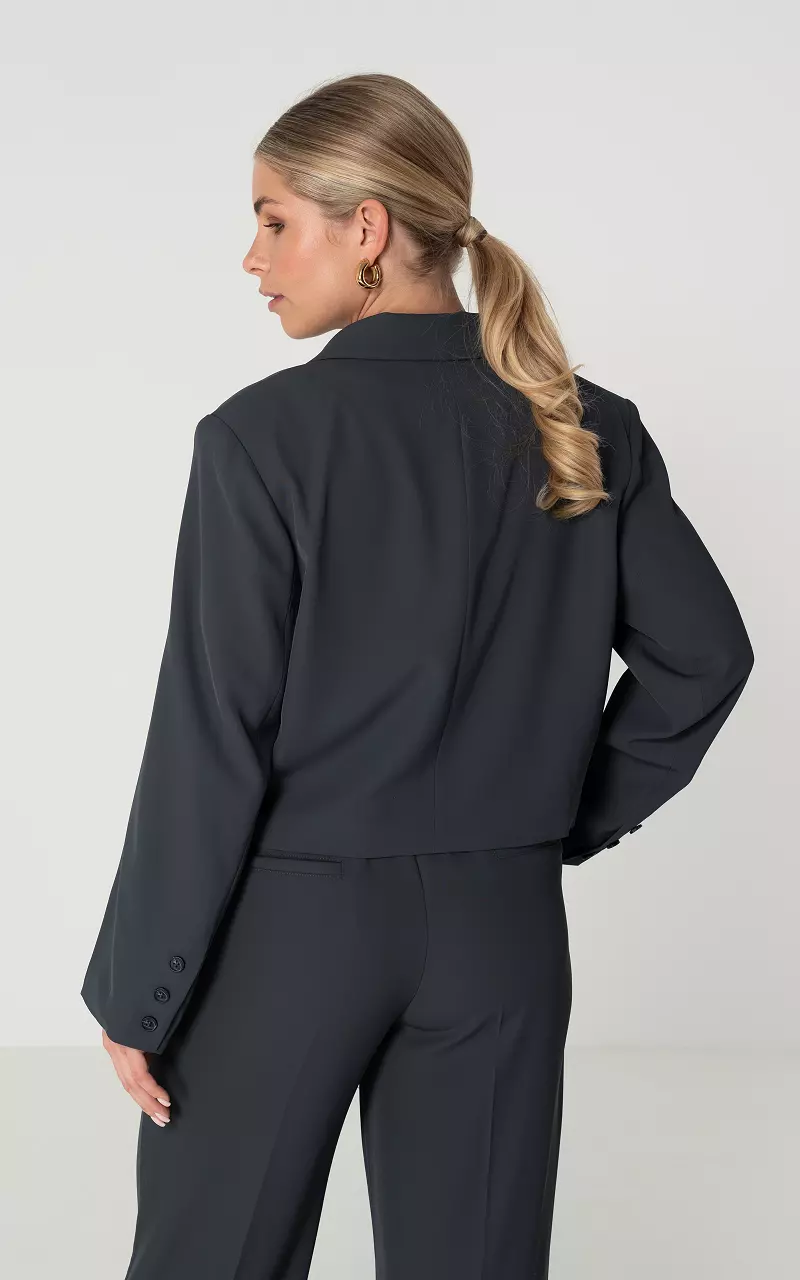 Short model blazer with button Dark Grey