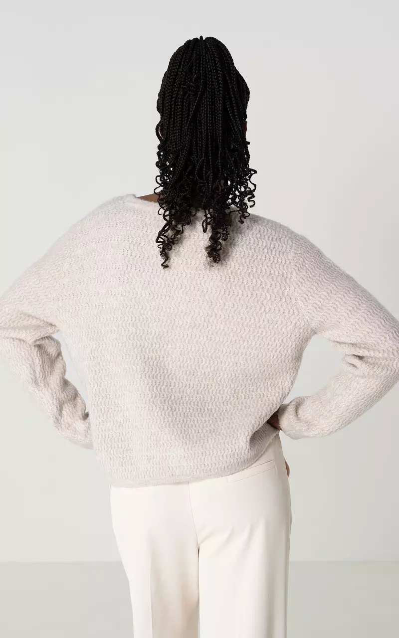 Oversized vest met goudkleurige knopen Beige Goud