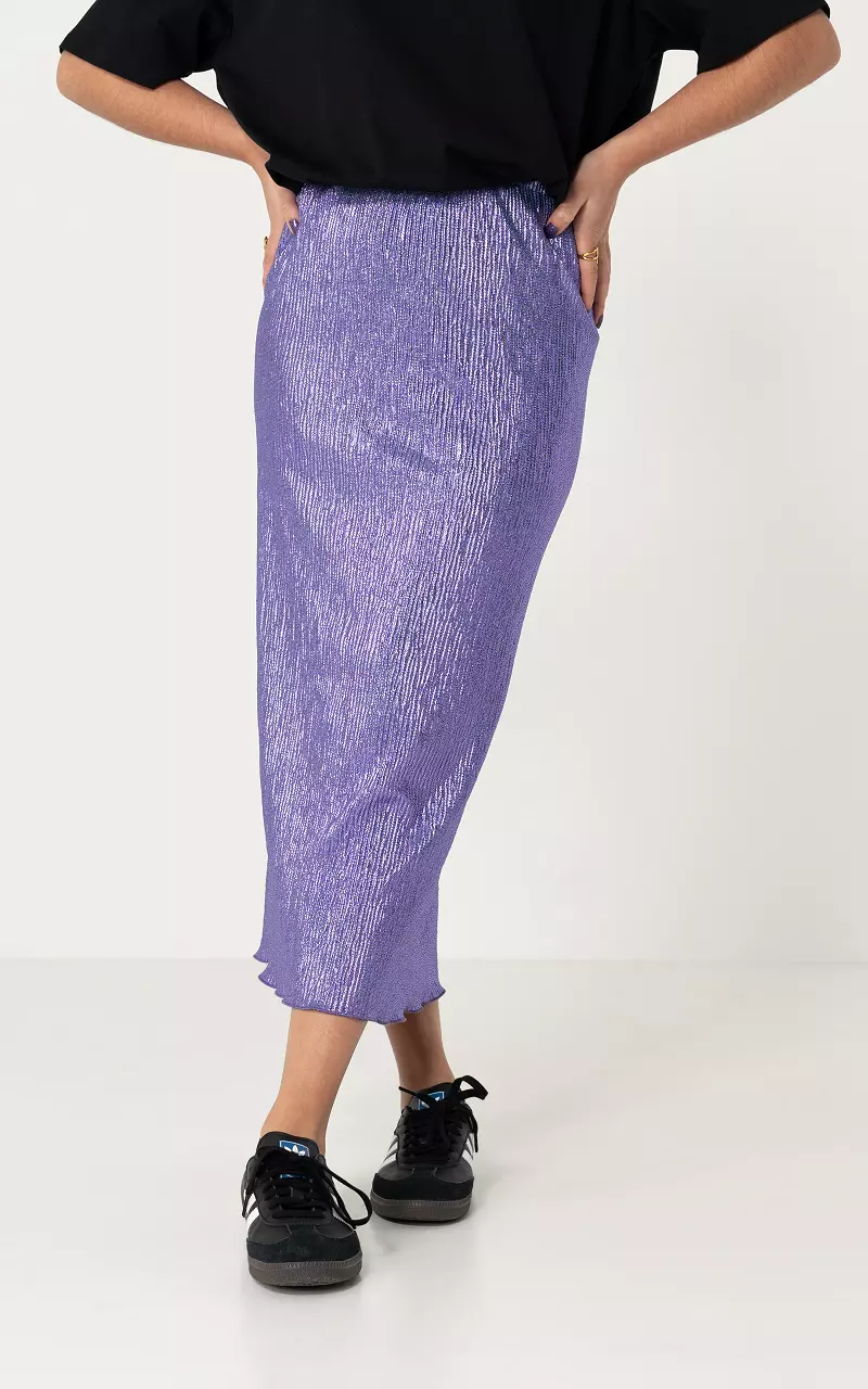 Glitterrok met elastische band Paars
