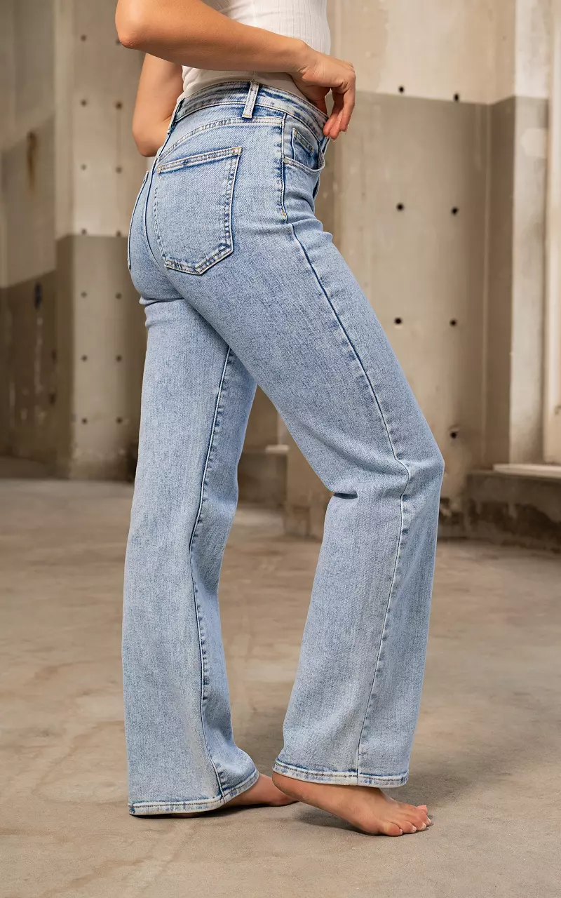 High waist wide leg jeans Light Blue