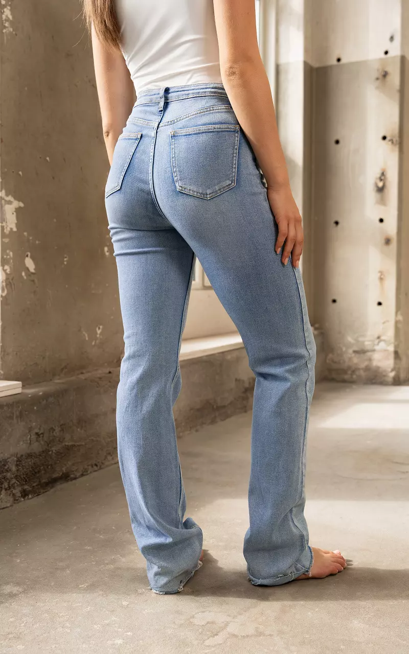 High waist straight fit jeans Venus Blue