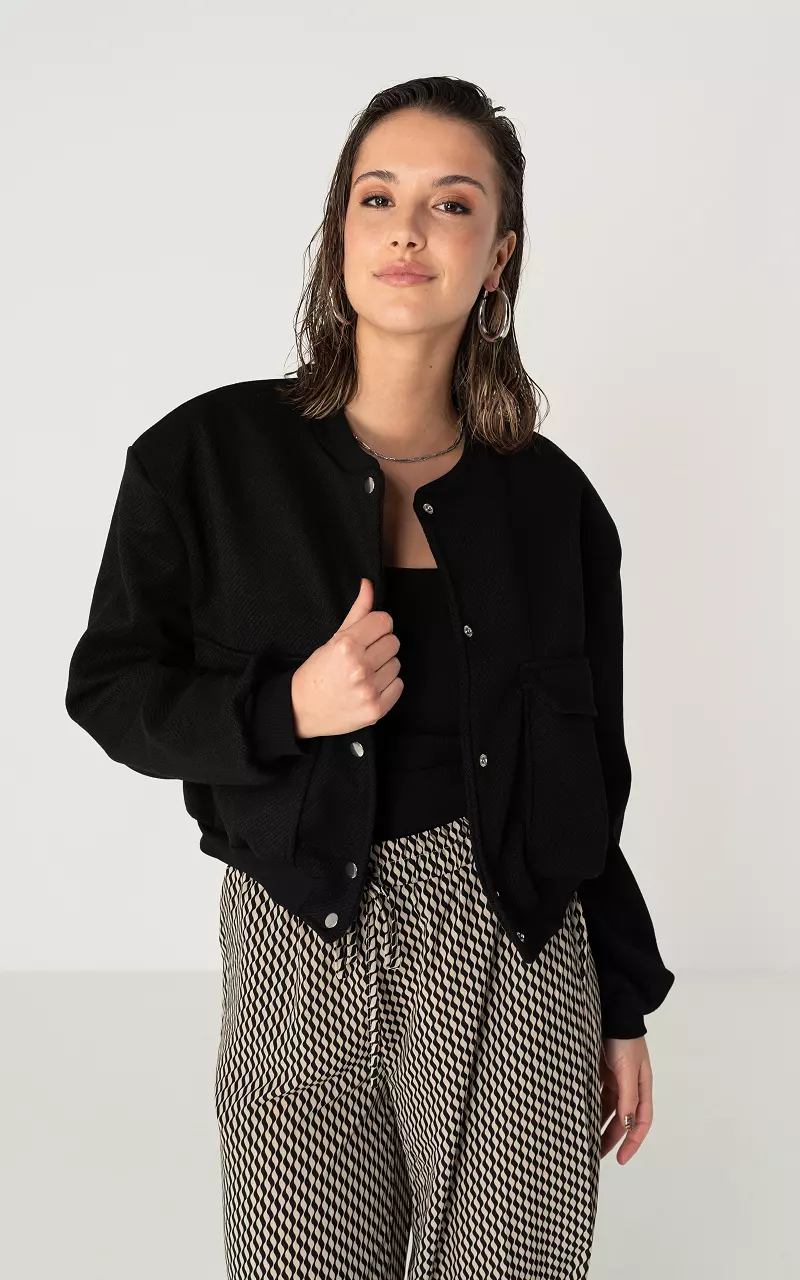 Jacket with bomber effect Black