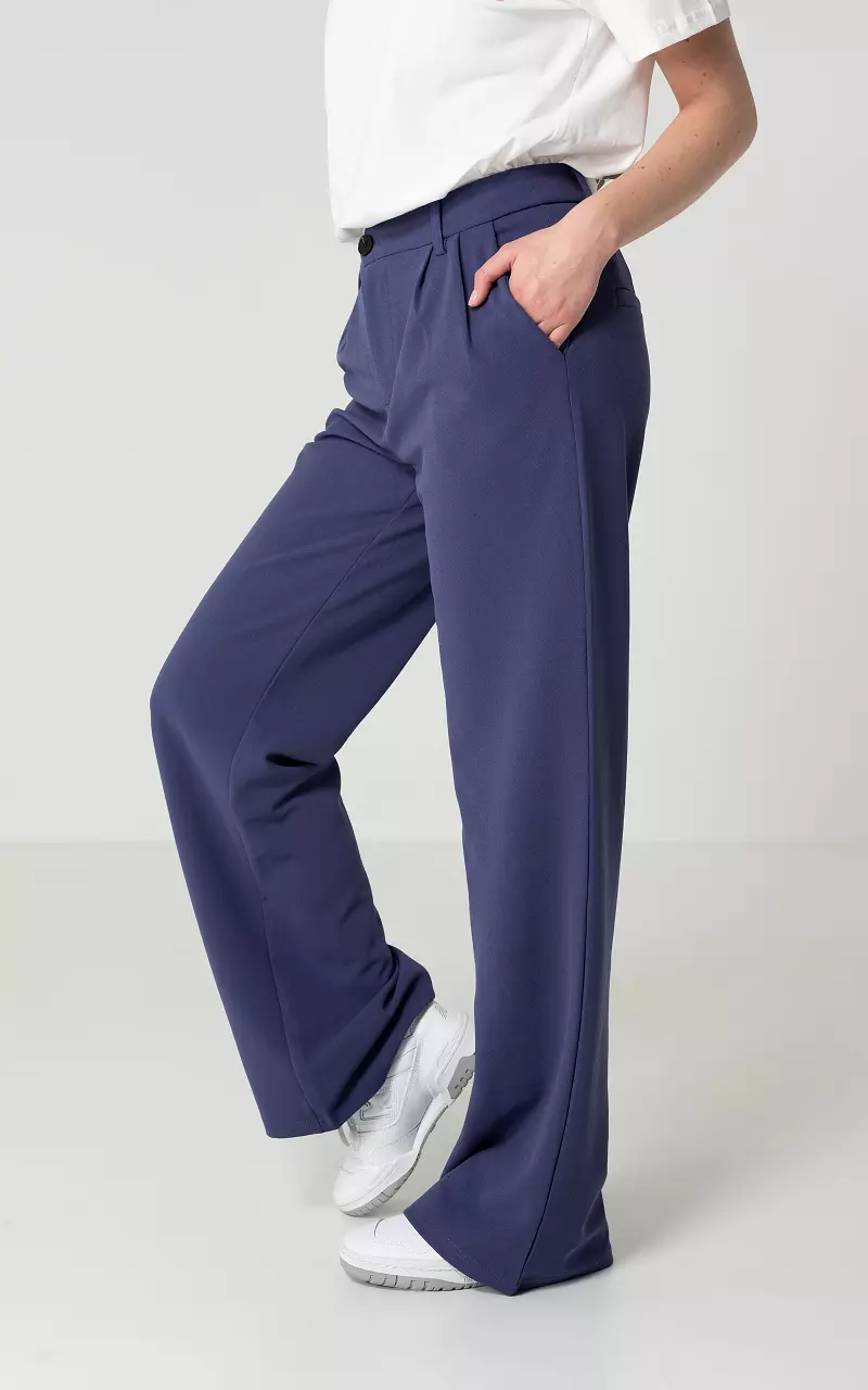 Basic wide leg trousers Blue