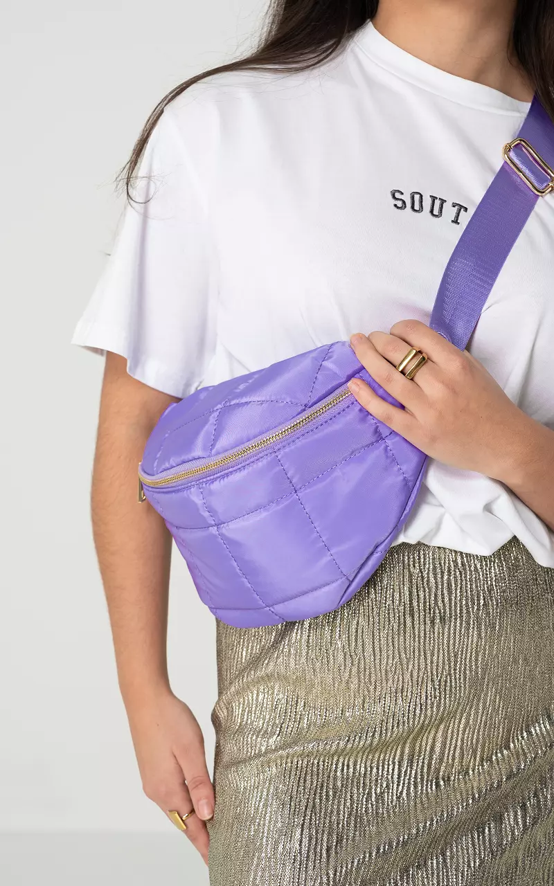 Padded fanny pack with adjustable hip belt Lilac