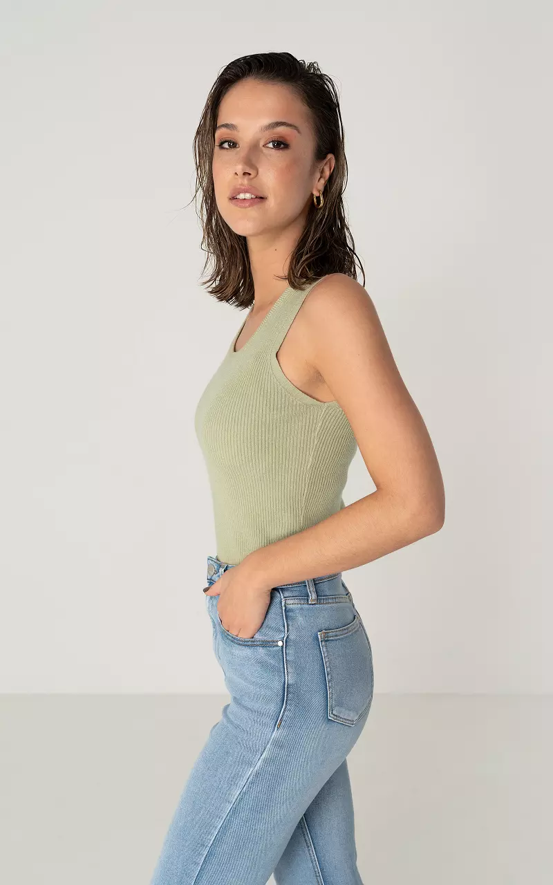 Basic Ripp-Top Hellgrün