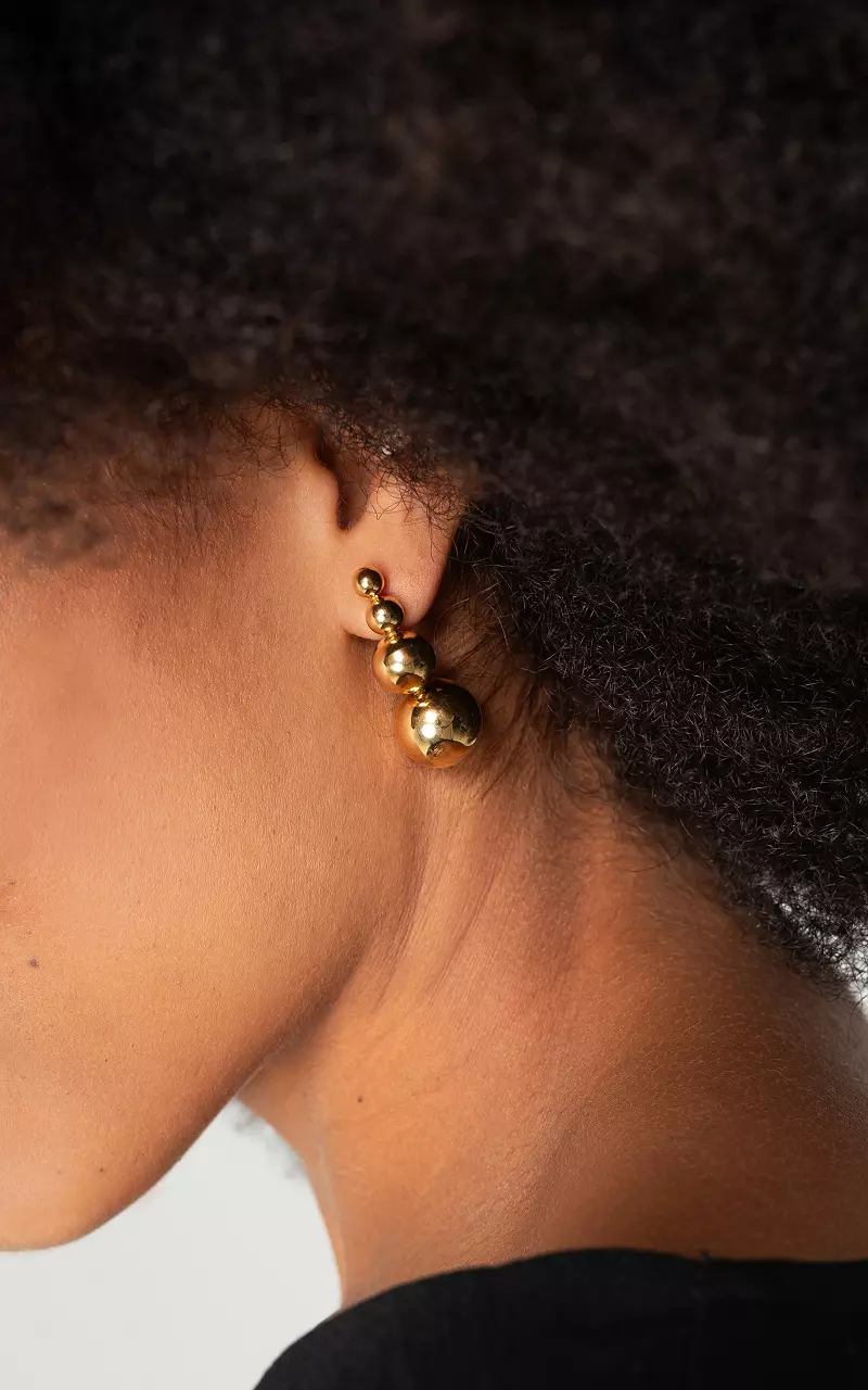 Earrings made of stainless steel Gold