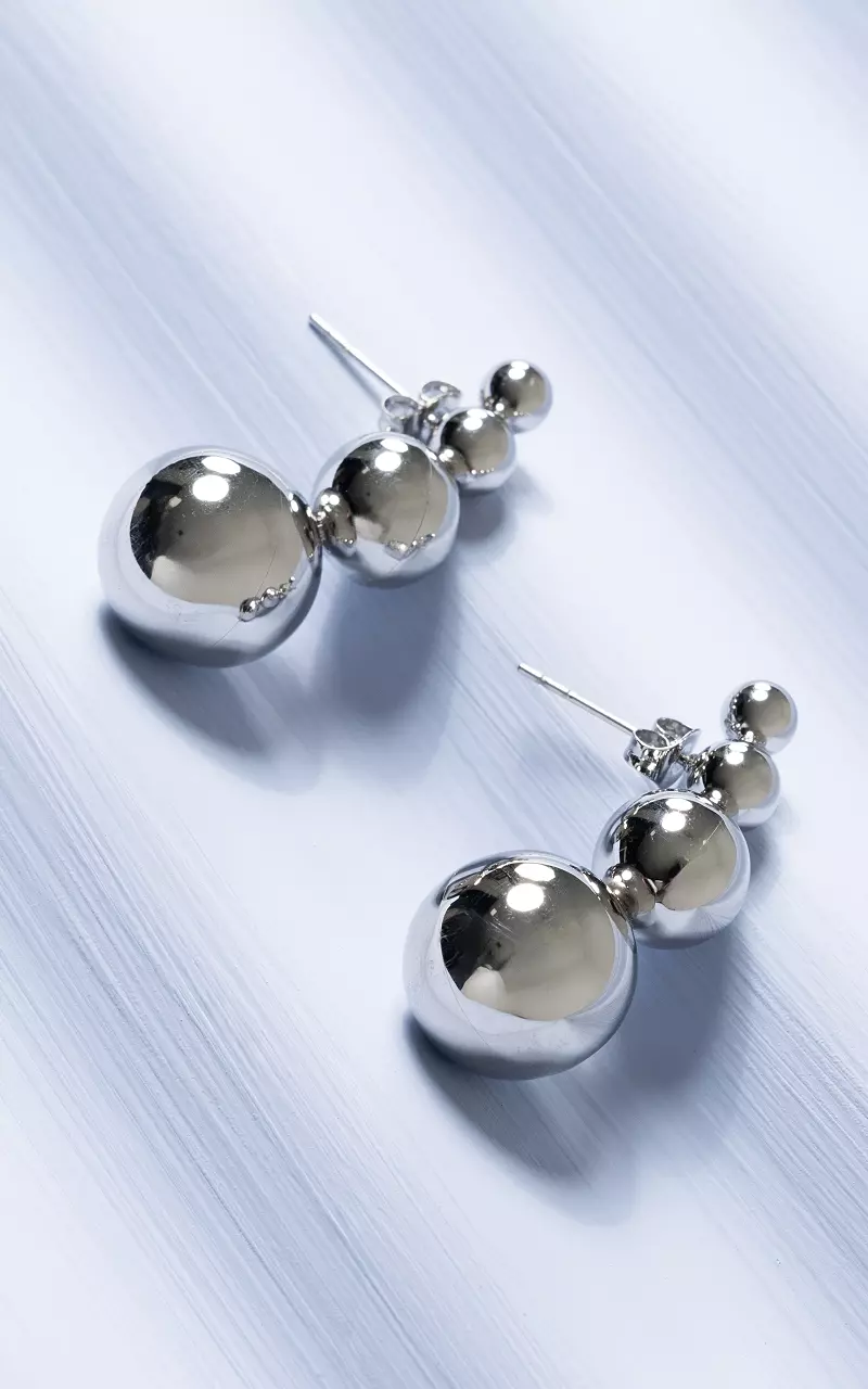 Earrings made of stainless steel Silver