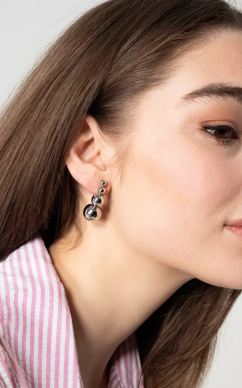 Earrings made of stainless steel Silver