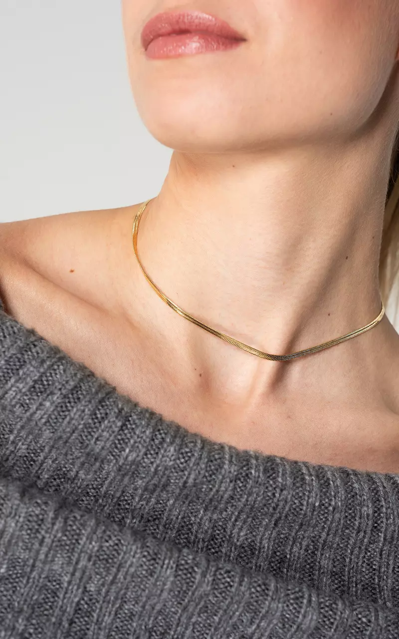 Adjustable necklace made of stainless steel Gold