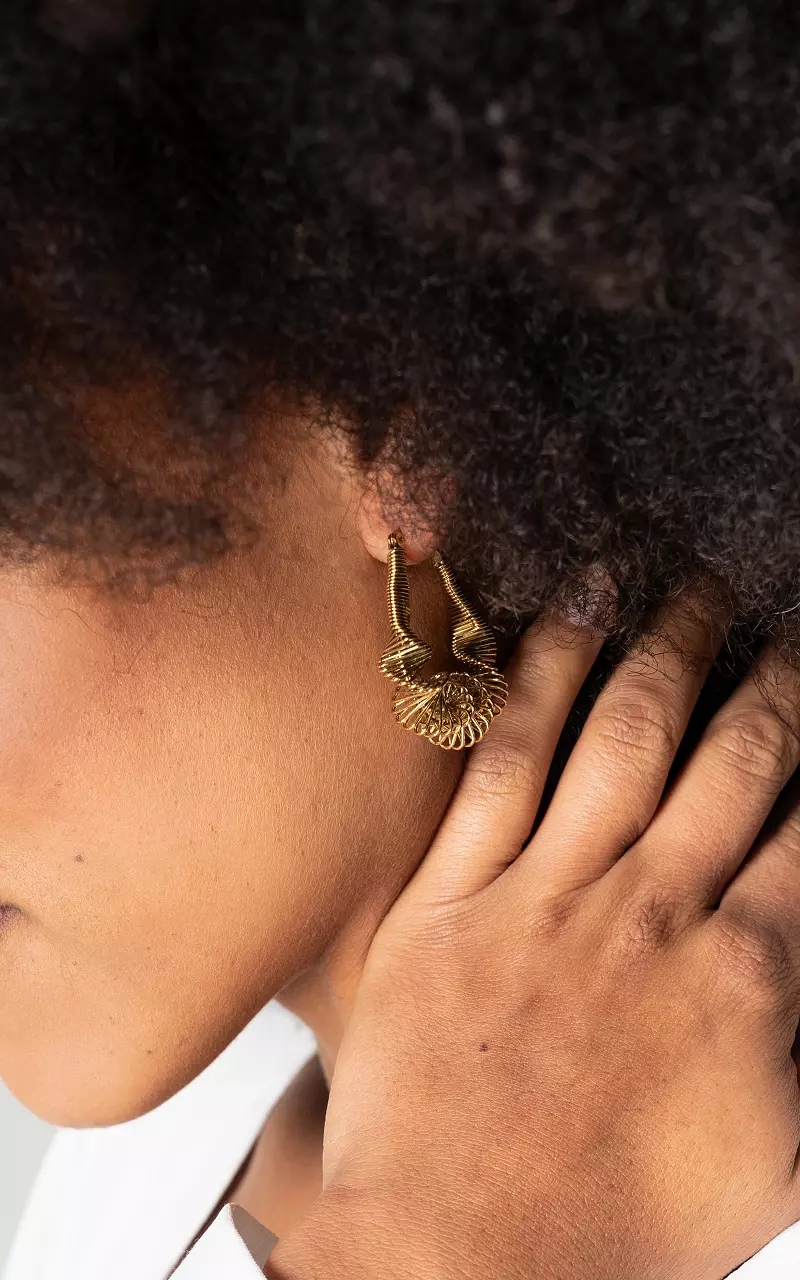 Earrings made of stainless steel Gold