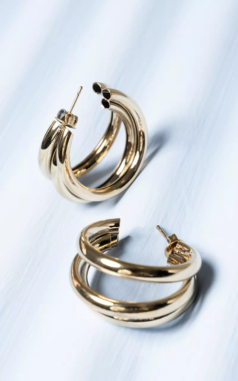 Hoop earrings made of stainless steel Gold