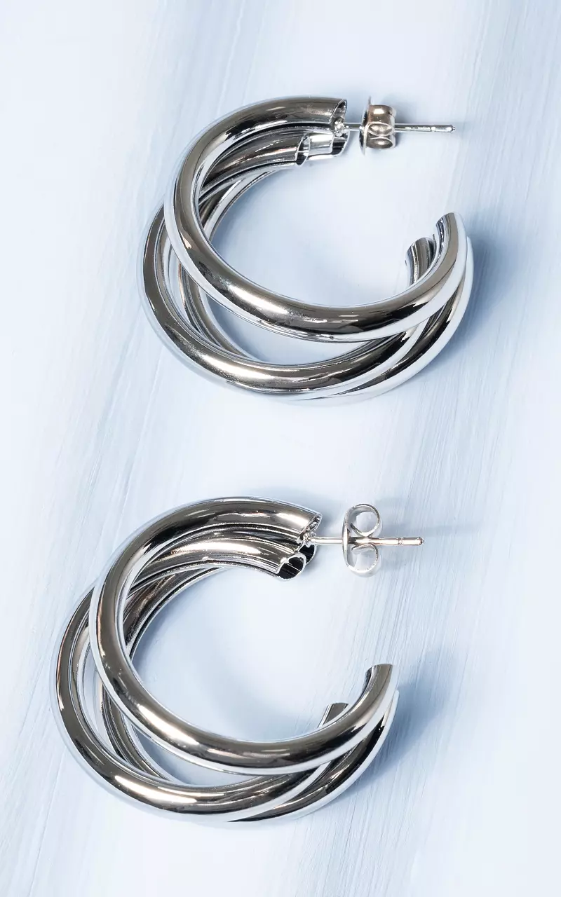 Multilayer Creolen Silber