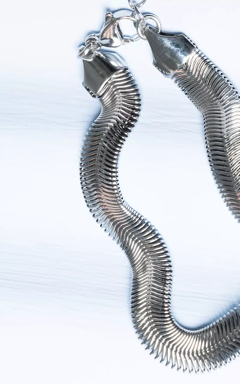 Adjustable bracelet made of stainless steel Silver