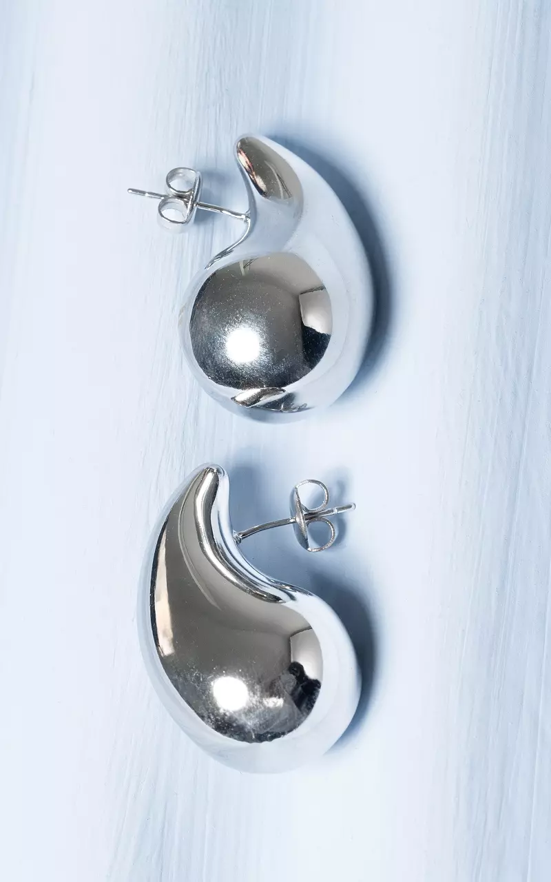 Earrings with drop-shape Silver