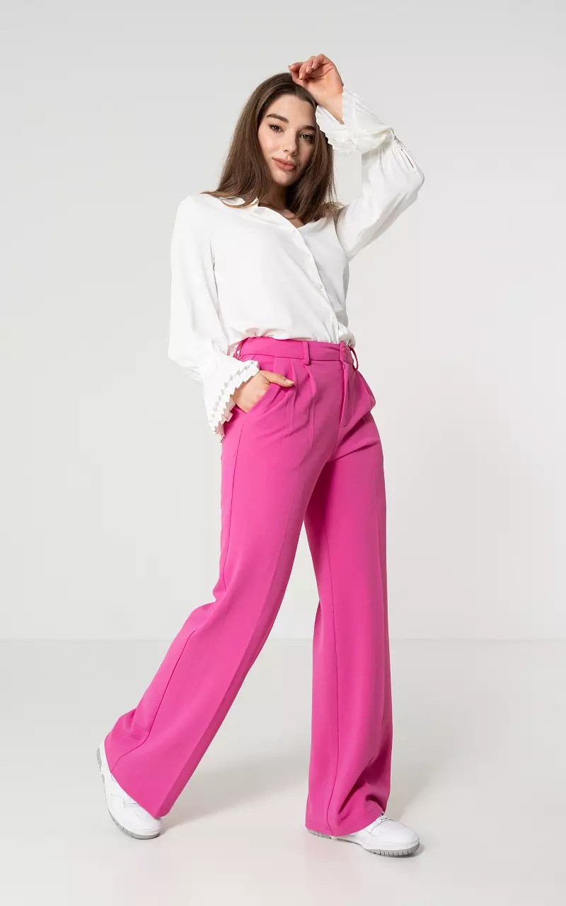Basic wide leg trousers Pink