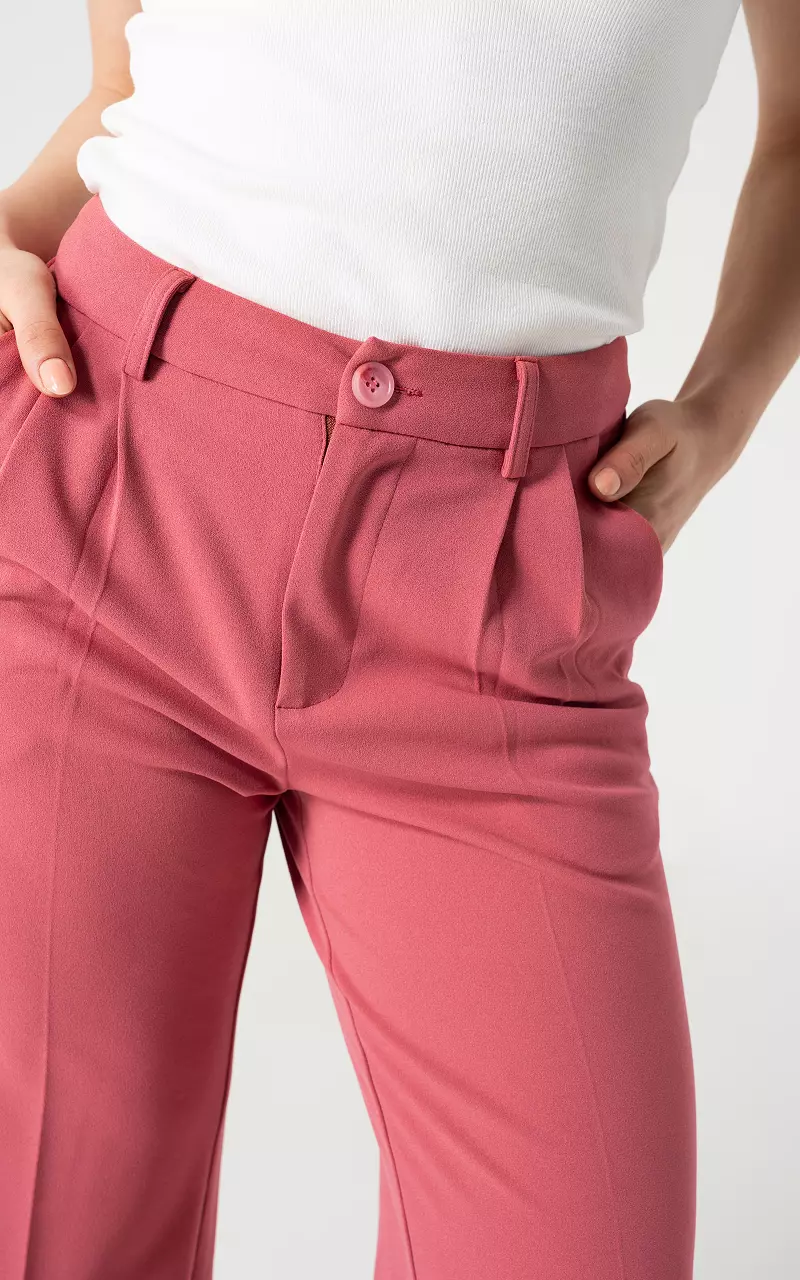 Basic wide leg trousers Mauve Pink