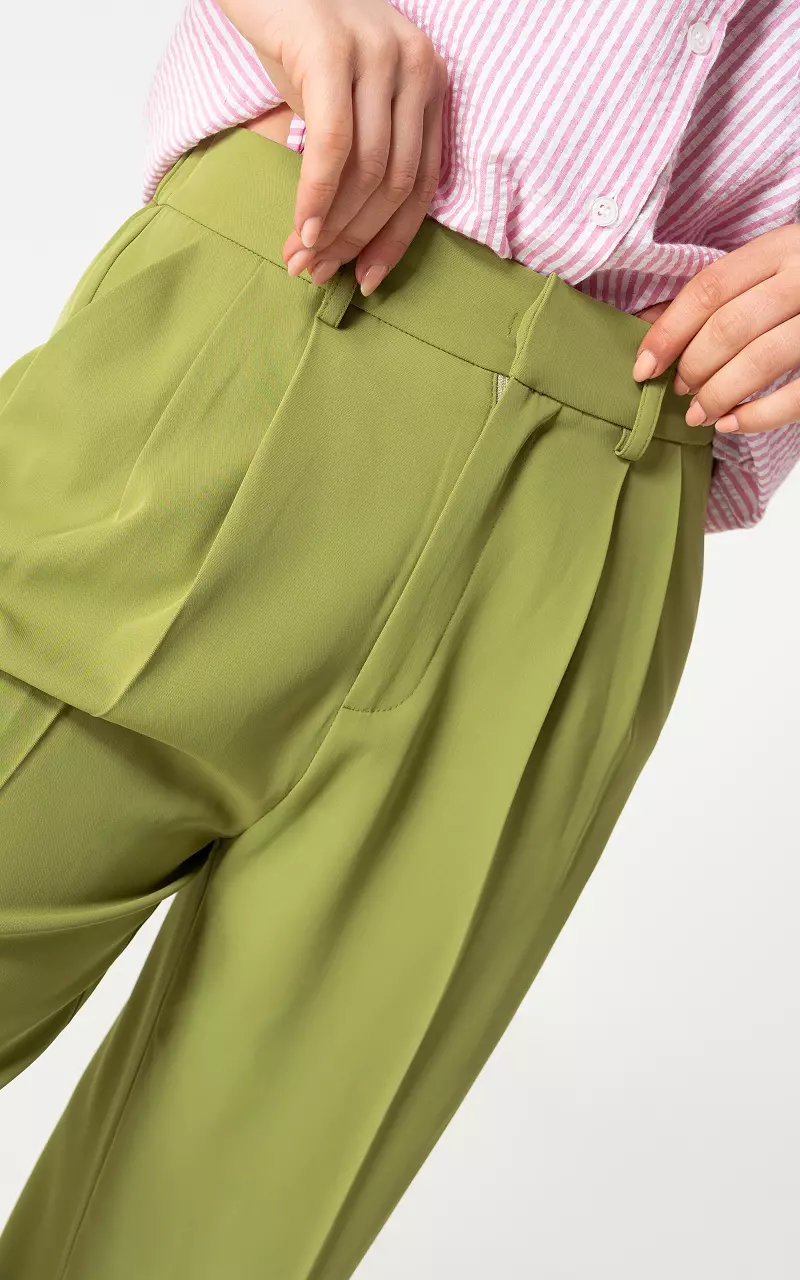 Wide leg pantalon Lime Green
