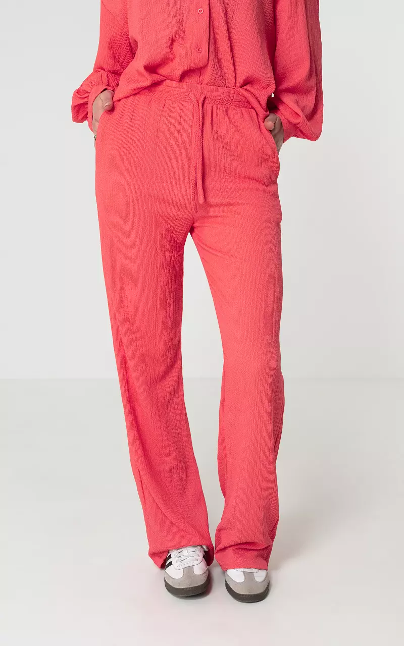 Wide leg pants Coral Red