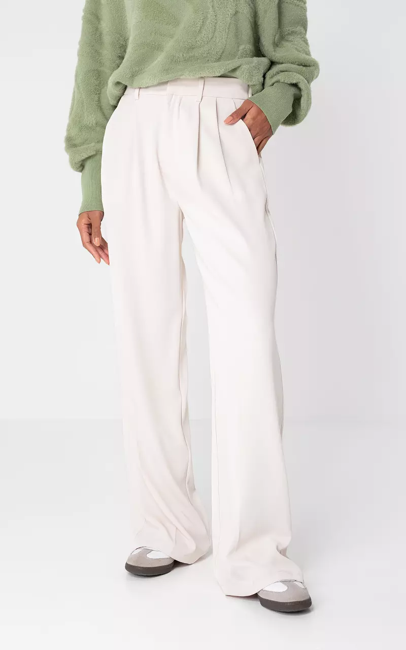 Wide leg pantalon Cream
