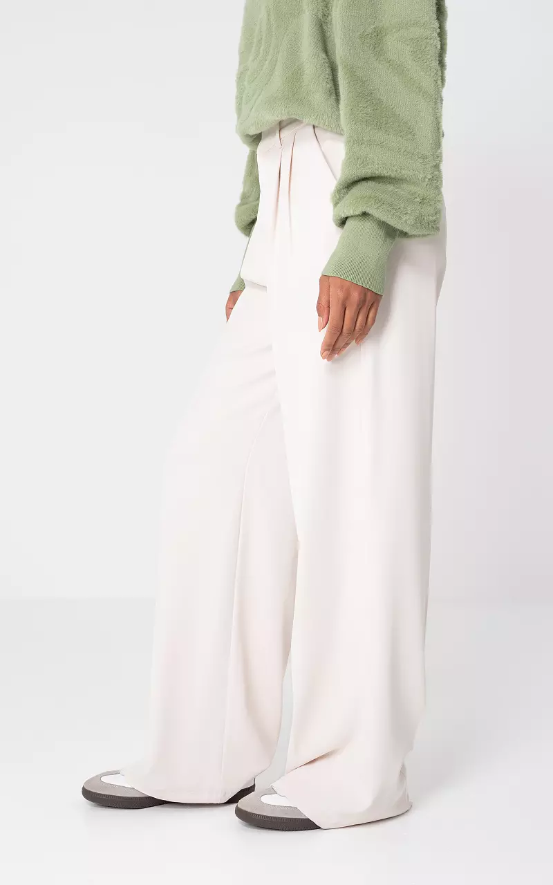 Wide leg pantalon Cream