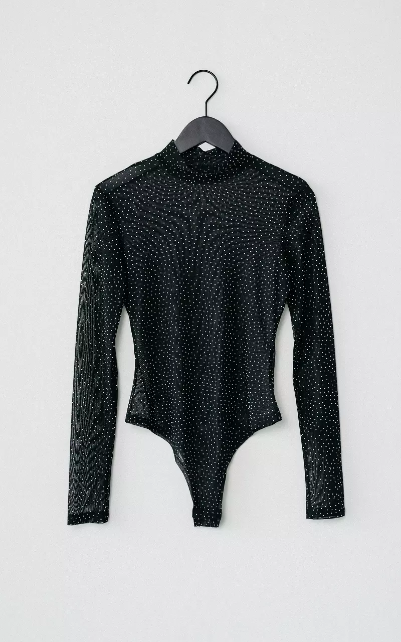 Gliiter body Zwart Zilver