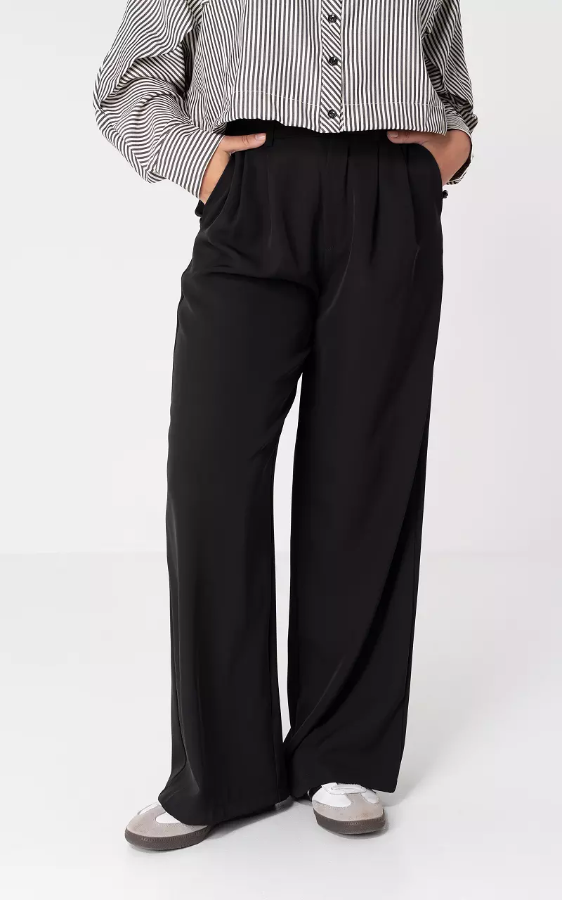 Wide leg pantalon Black