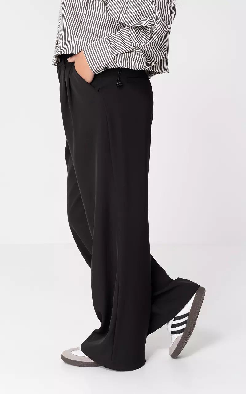 Wide leg pantalon Black