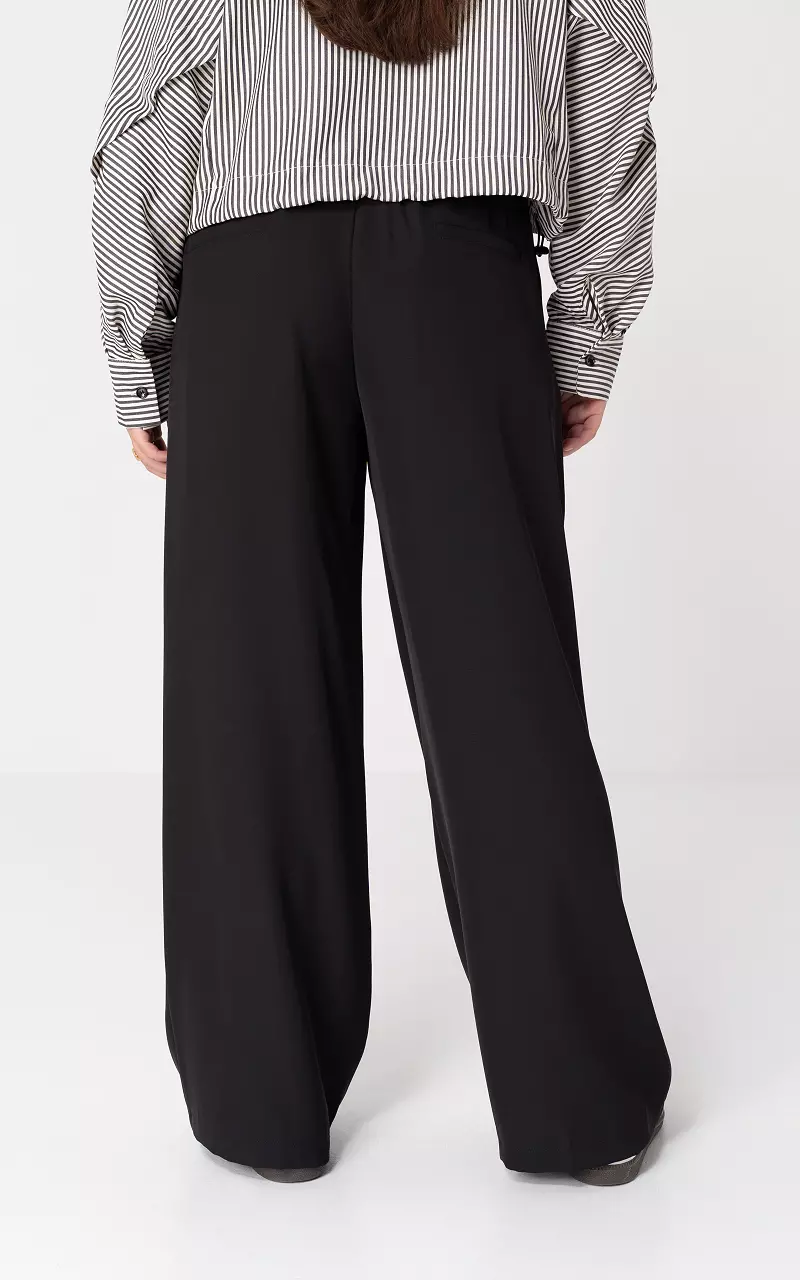 Wide leg pantalon Black