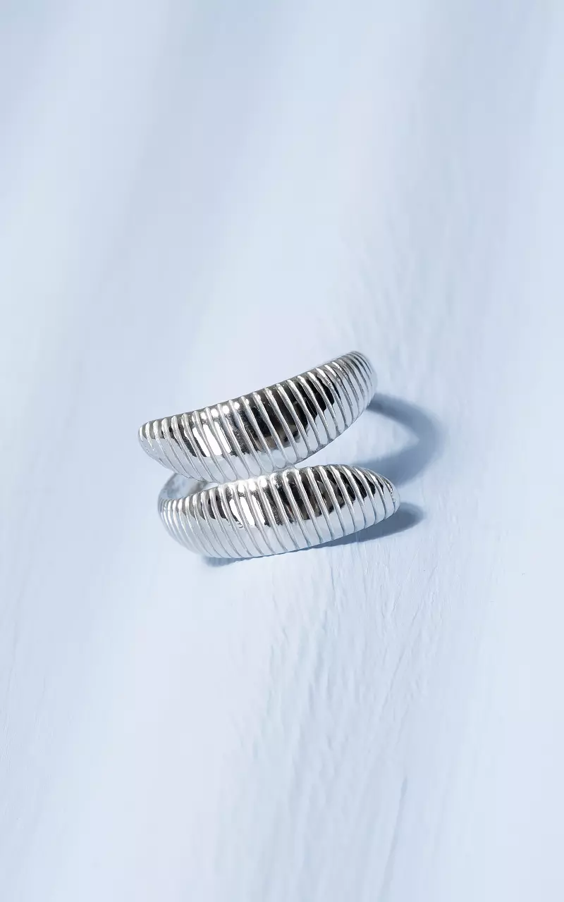 Größenverstellbarer Spiralring Silber