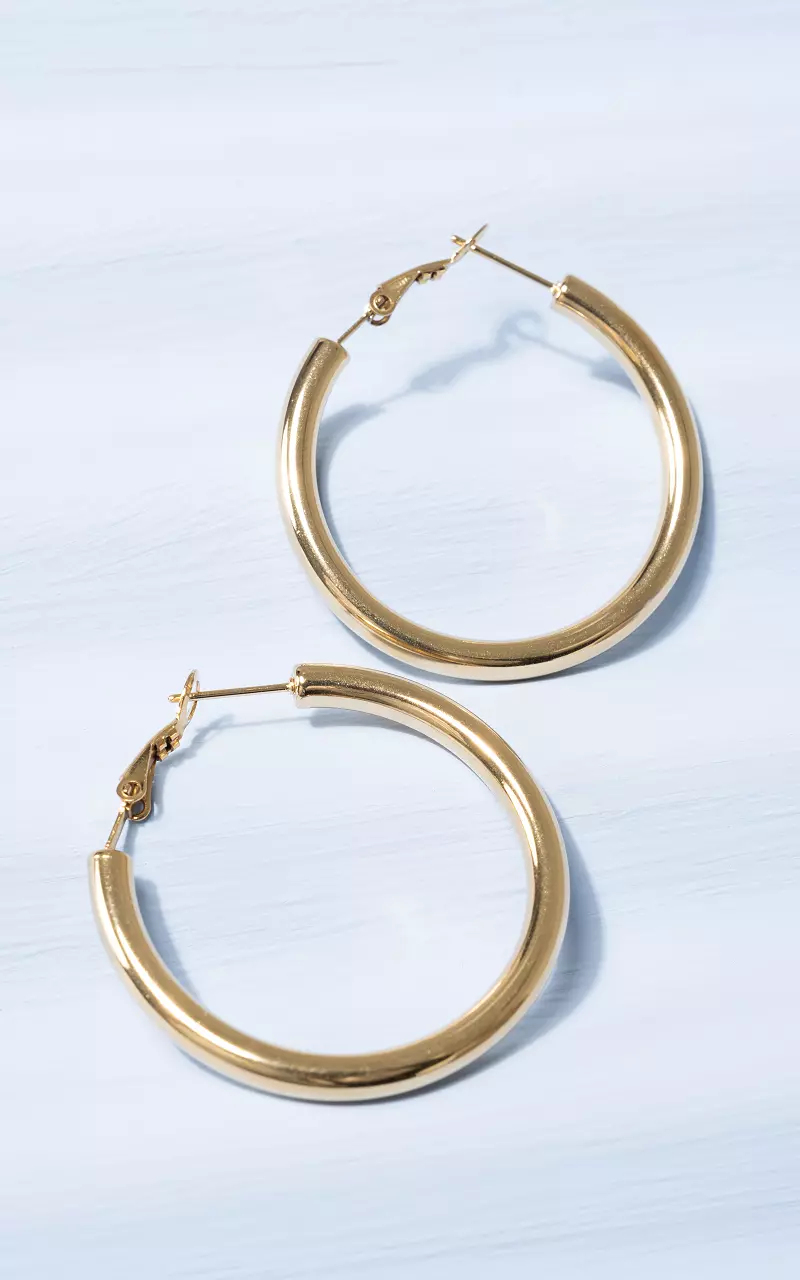 Hoop earrings made of stainless steel Gold