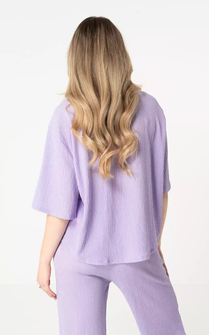 Locker fallende Bluse Flieder