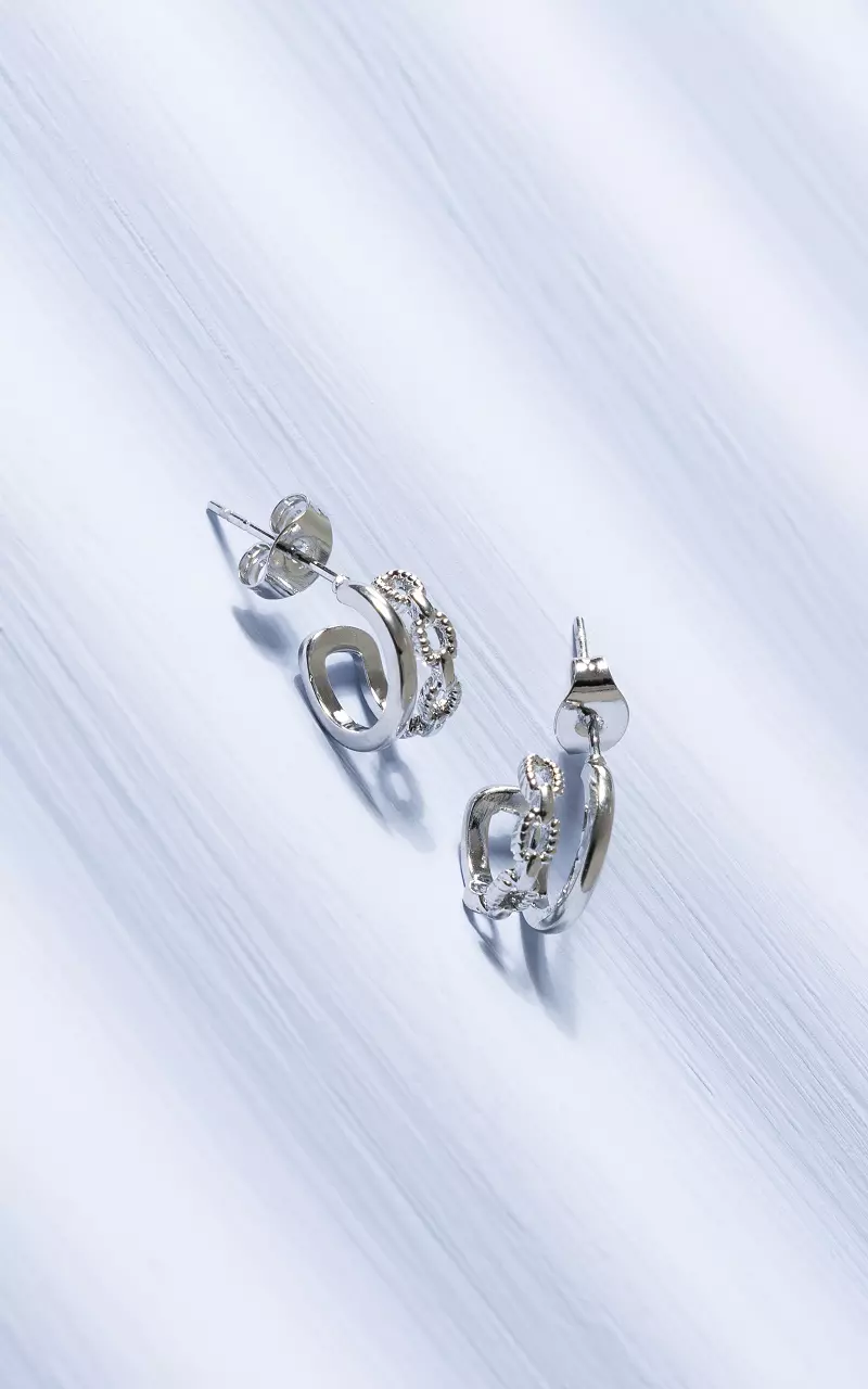 Boucles d’oreilles en acier inoxydable Argent