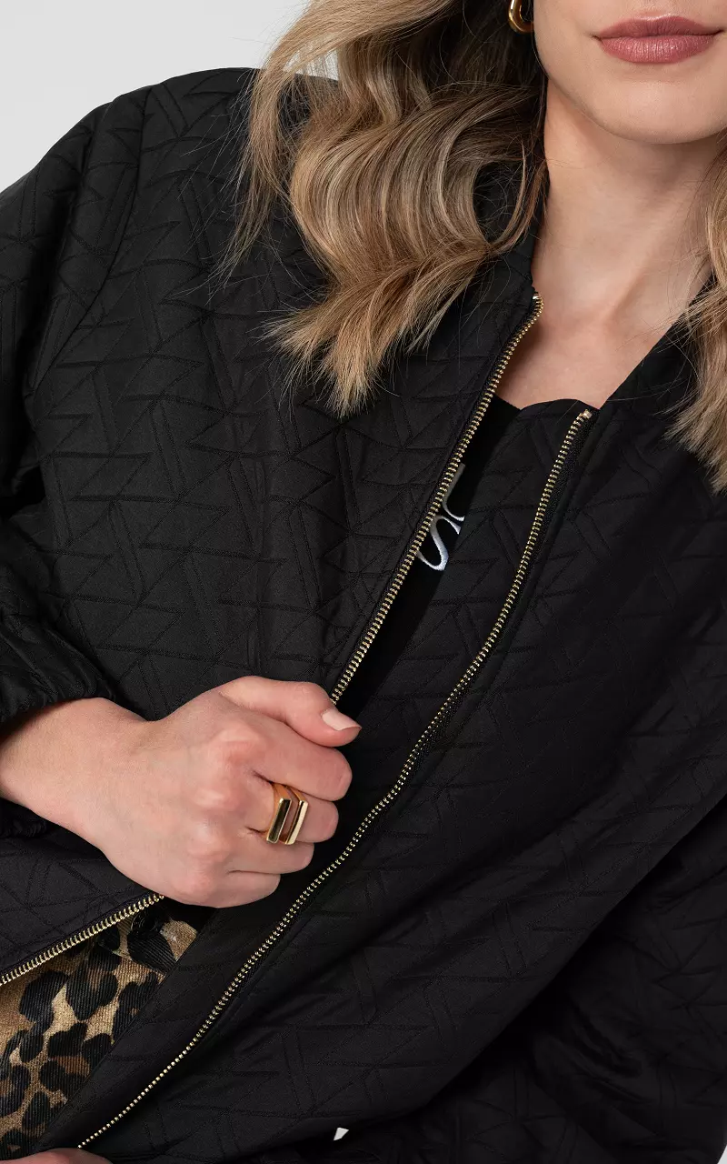 Black bomber jacket with gold zipper online