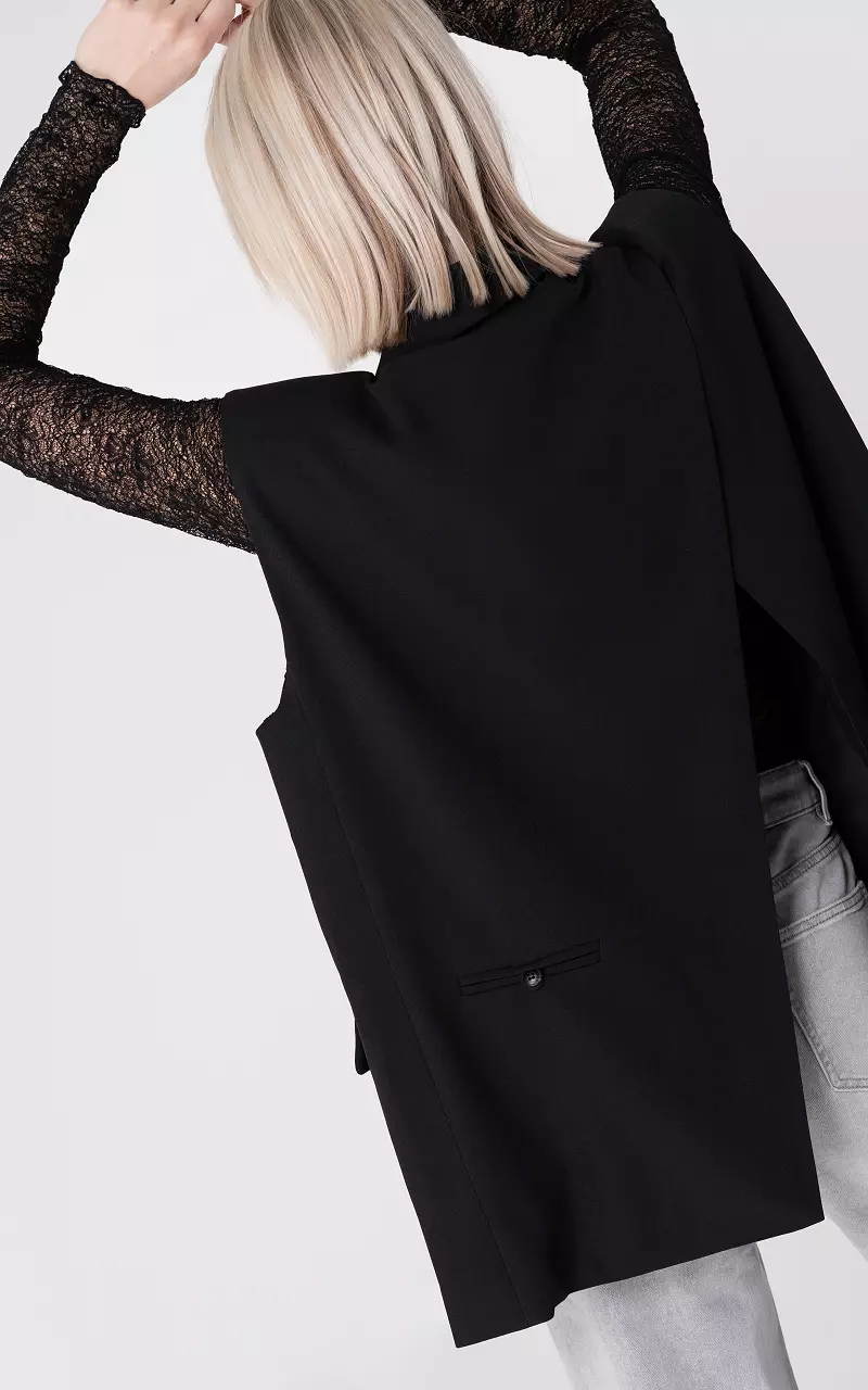 Oversized gilet Black