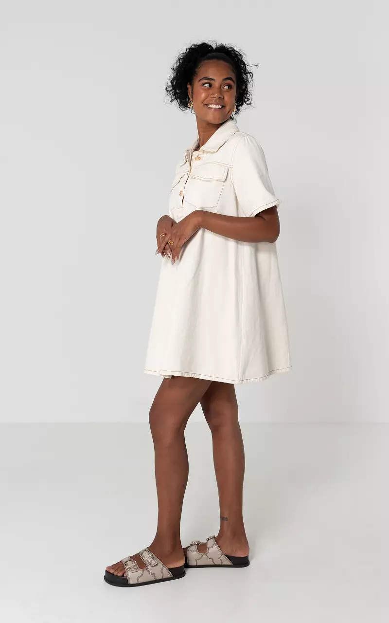 Denim dress Beige