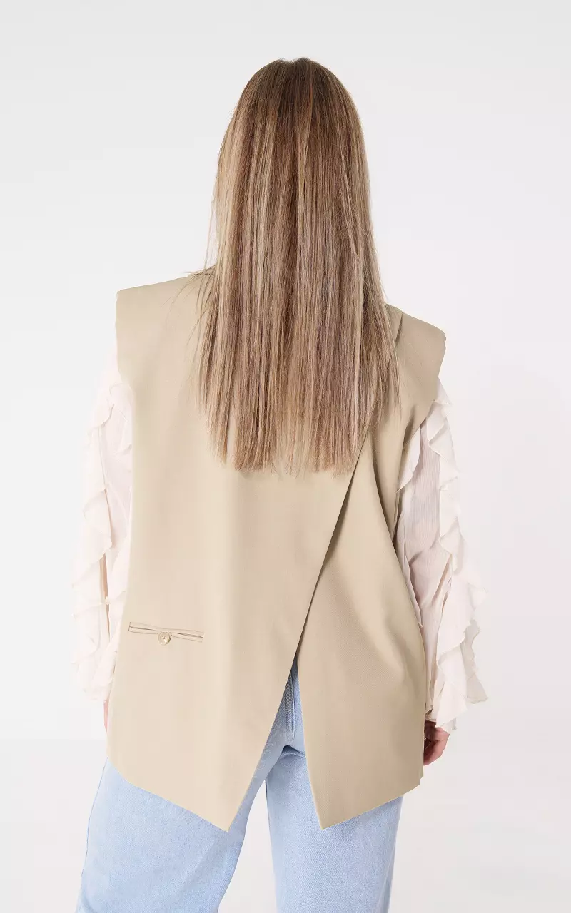 Oversized gilet Beige
