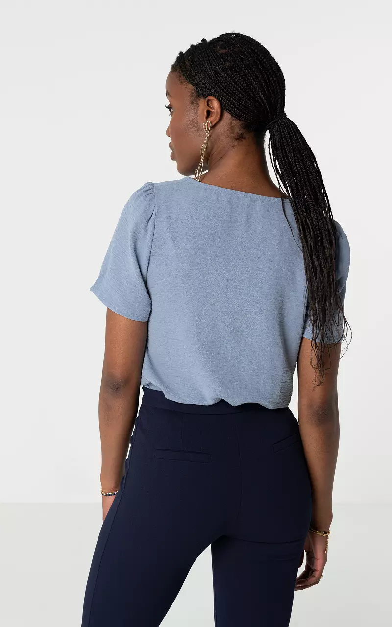 V-neck top Light Blue