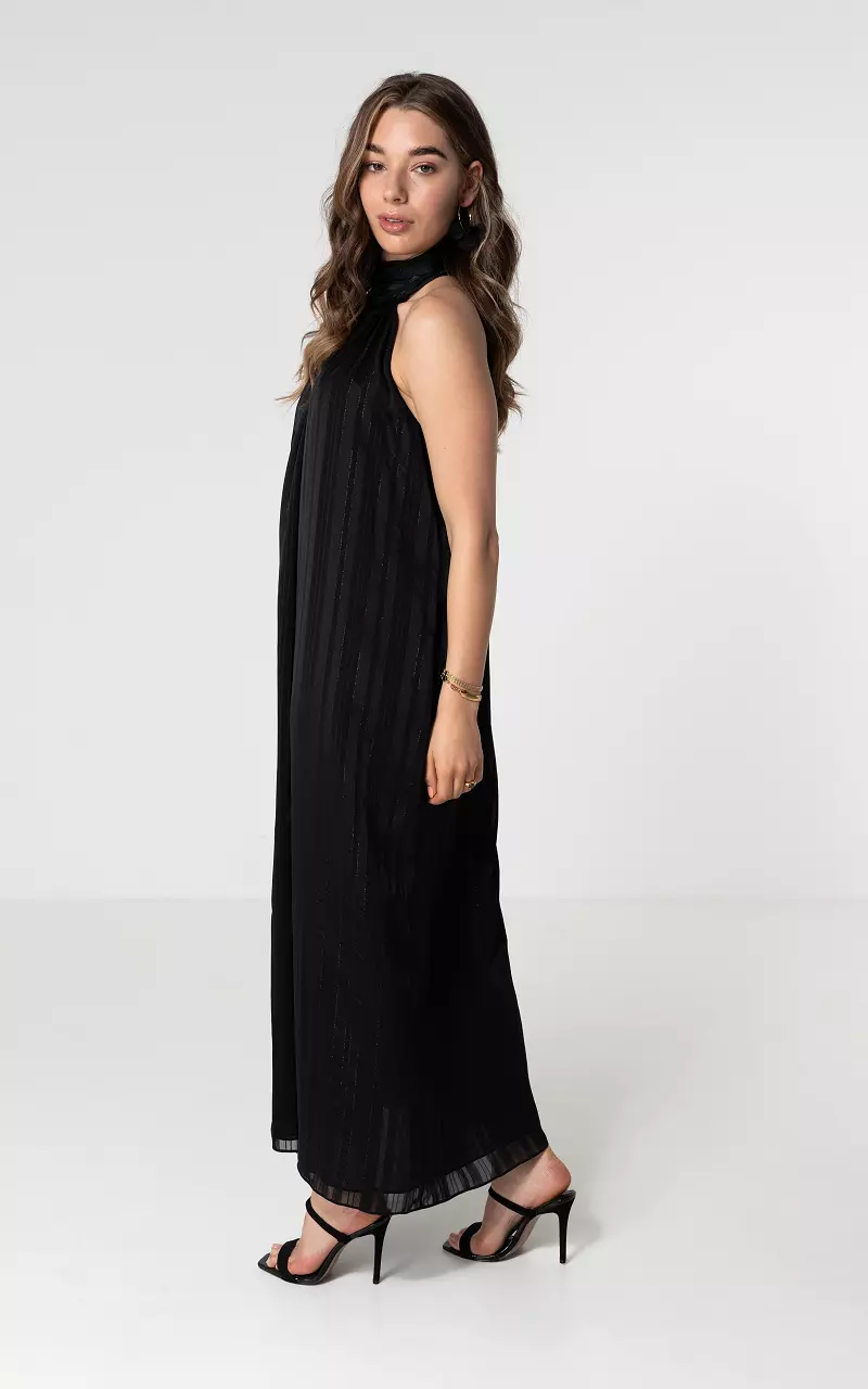 Maxi dress with bow detail Black