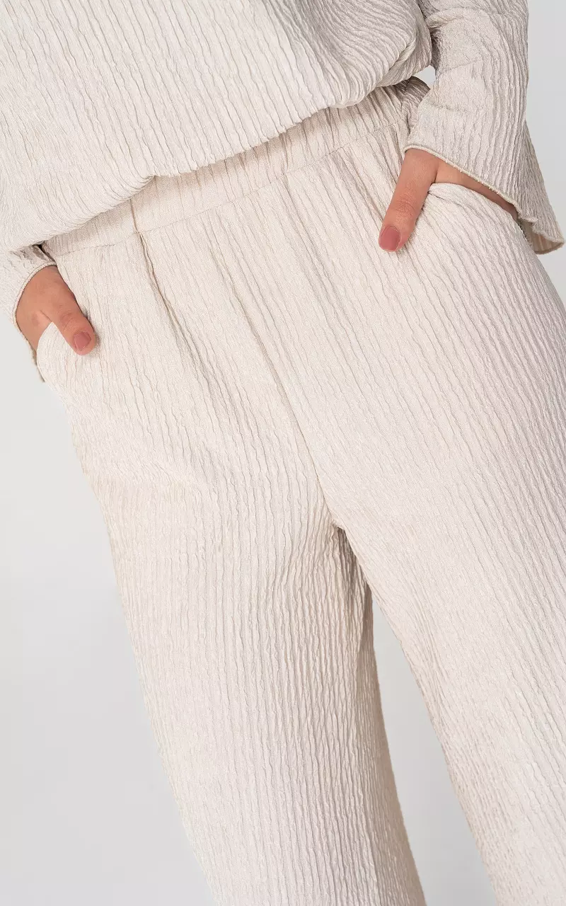 Loose-fitting pants Beige