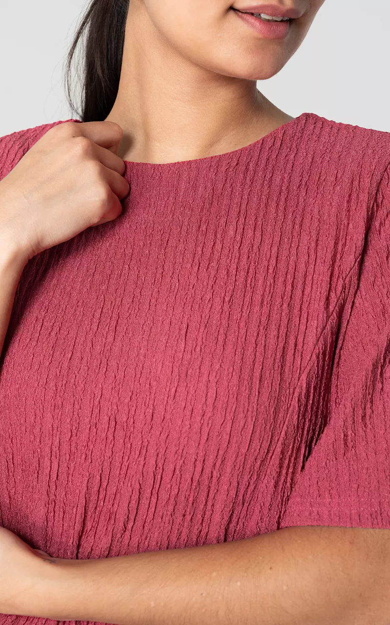 Top with structure Mauve Pink