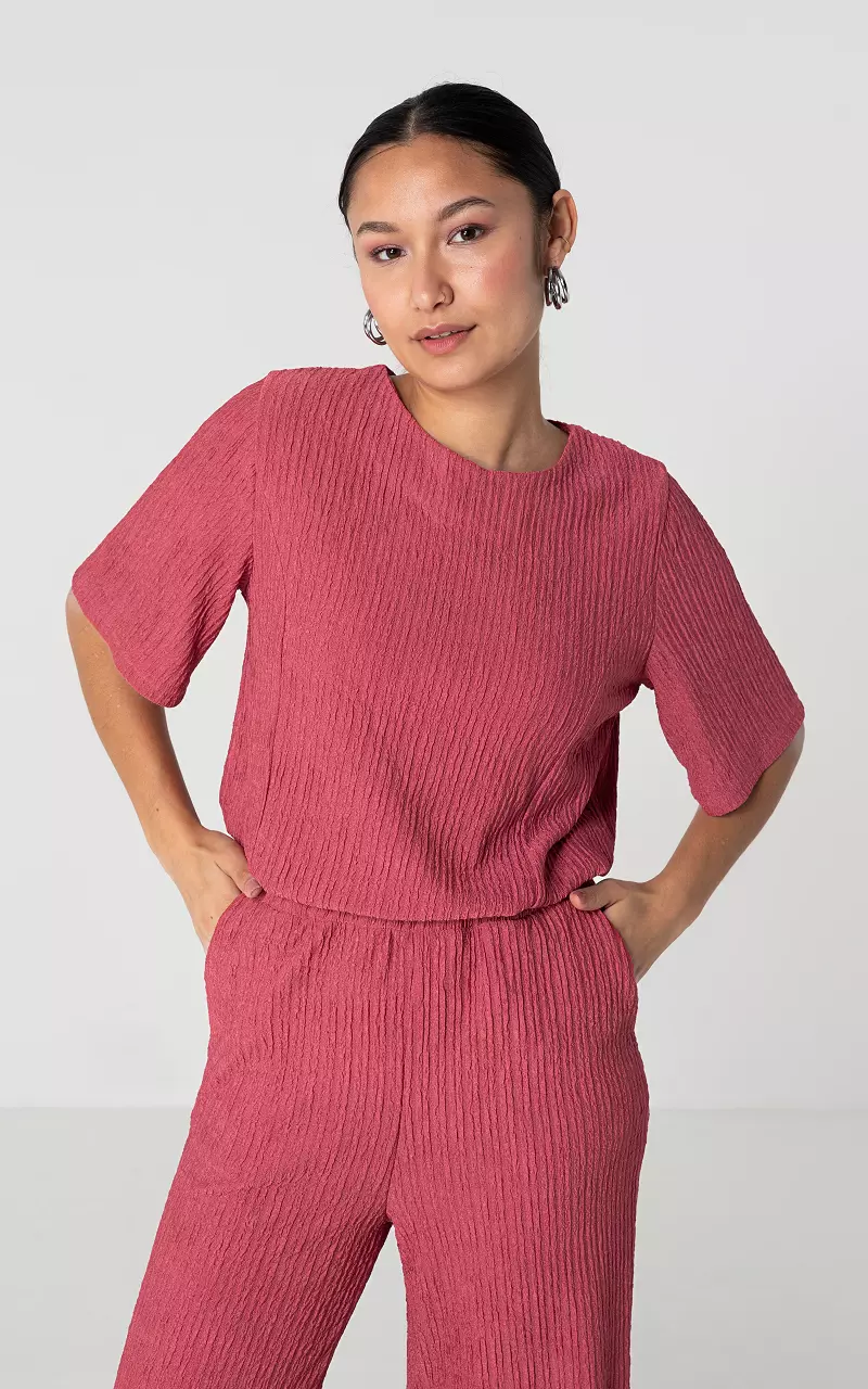Top with structure Mauve Pink