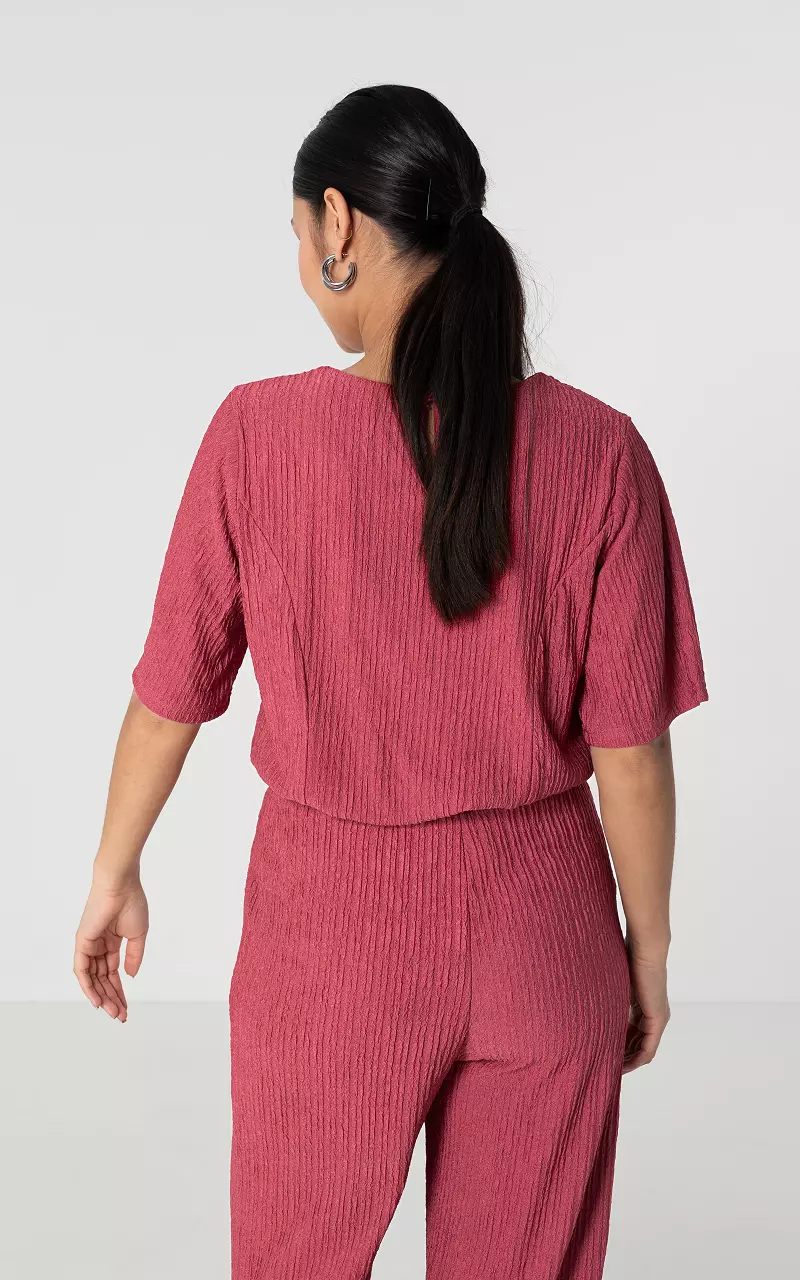Top with structure Mauve Pink