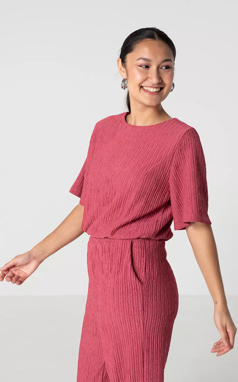 Top with structure Mauve Pink